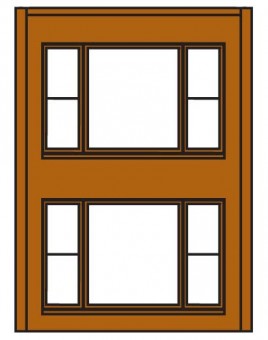 DPM DPM30164 Two-Story Window Wall, 4 St. 