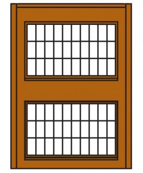 DPM DPM30174 Two-Story Steel Sash Window, 4 St. 