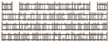 Busch 1011 Alter Lattenzaun H0 