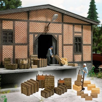 Busch 10260 Kisten mit Sackkarren 