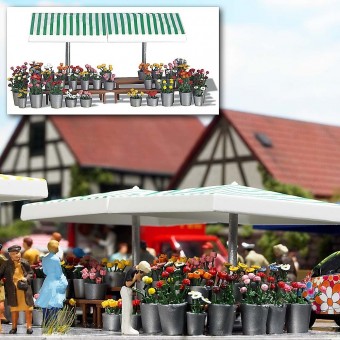 Busch 1072 Marktstand Blumen 