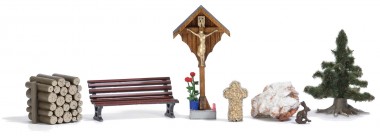 Busch 1148 Wegkreuz mit Zubehör 