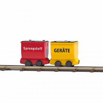 Busch 12261 Feldbahn:  2 loren für Geräte und TNT 