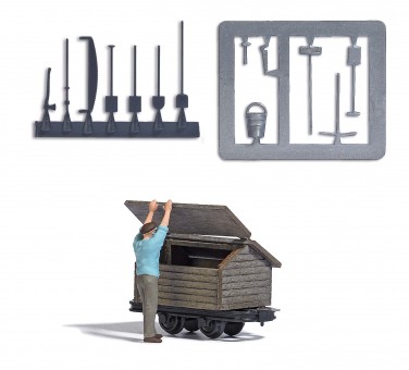 Busch 12453 A-Set: Werkzeugwagen öffnen 