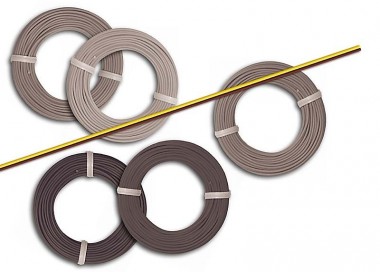 Busch 1780 Litze zweiadrig, gelb-braun 