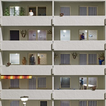 Busch 1990 3er Set DDR Wohnungen H0 