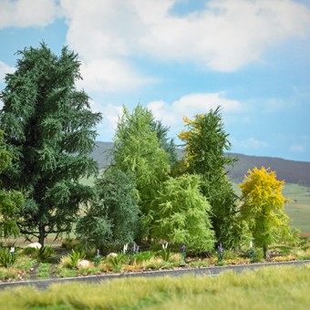 Busch 3811 2 Lärchen Sommer 80 mm 