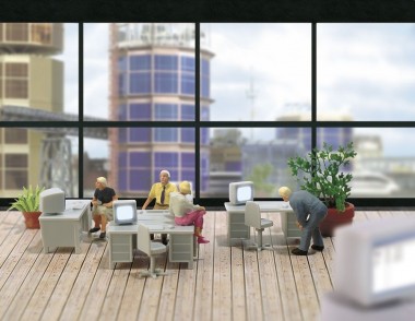 Busch 5402 Büroeinrichtungs-Set m. Monitoren 