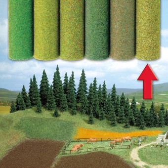 Busch 7226 Grasmatte 100x080 cm, 4-farbig 