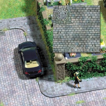 Busch 7417 Dekoplatte Katzenkopfpflaster 