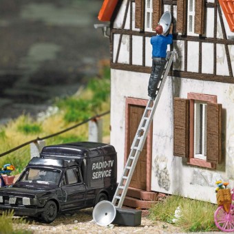 Busch 7749 M-Set: Sat.schüsseln H0 