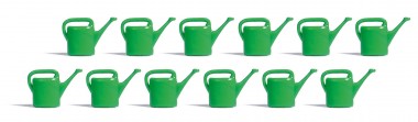 Busch 7751 Mini-Set: 12 Gießkannen 