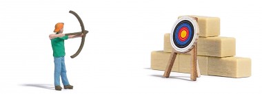 Busch 7865 Bogenschütze mit Zielscheibe 