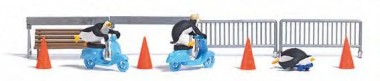 Busch 7925 A-Set: Pinguine Rollerfahrt H0 
