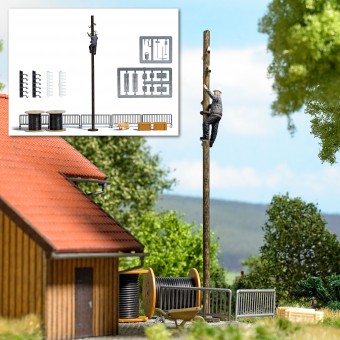 Busch 7966 A-Set: Mastkletterer Epo.3/4 