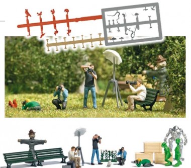 Busch 79810 A-Set:4 Fotografen H0 