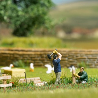 Busch 79853 A-Set:Koppelzaun stellen H0 