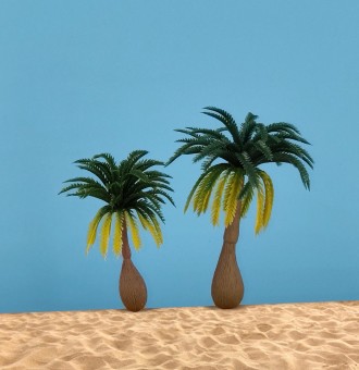 VK Modelle 37004 2 tropische Kokospalmen, grün mit gelb 