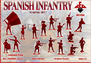 Red Box RB72096 Spanish Infantry. Set 1. 16 centry 