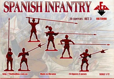 Red Box RB72098 Spanish Infantry (Pike). Set 3. 16 centr 