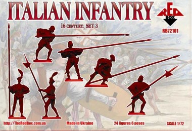 Red Box RB72101 Italian Infantry (Pike) . Set 3. 16 cent 