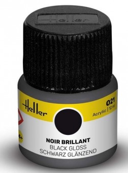Heller 9021 Heller Acrylic 021 schwarz (gl) 12ml 