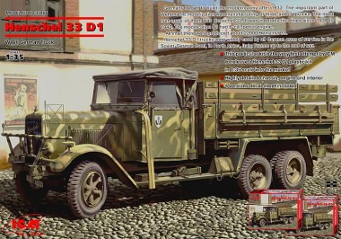 ICM 35466 Henschel 33D1 WWII Germ. Army Truck  