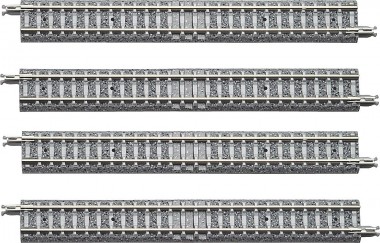 Tomytec 971011 4 Gleise, gerade, in Schotter 