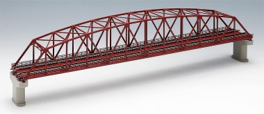 Tomytec 973221 Gitterbrücke, 2-spurig, rot 