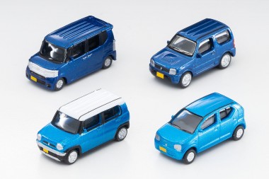 Tomytec 973686 Honda/Suzuki Fahrzeug-Set 4-tlg. blau 