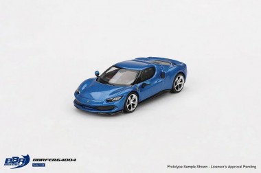 MiniGT BBRFER64004 BBR64: Ferrari 296 GTB blau corsa (2024) 