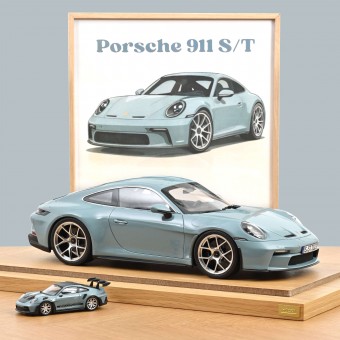 Norev 127550 Porsche 911 S/T meissenblau (2023) 