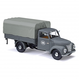 Busch Autos 52362 Framo V901/2 Pritsche/Plane DR grau 
