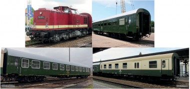 Tillig 01121 Reisezugwagenset Museumszug der OSEF e. 