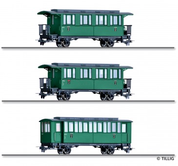 Tillig 01176 Museumsbahn Personenwagenset 3-tlg Ep.6 