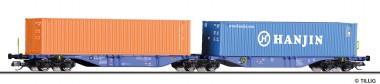 Tillig 18065 ERR Doppeltragwagen Sggmrs "Hanjin" Ep.6 