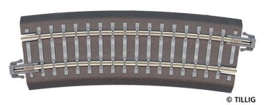 Tillig 83707 Bettungs-Gleisstück gebogen grau R22 R35 