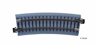 Tillig 83718 Bettungs-Gleis gebogen braun R22 