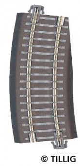 Tillig 83725 Bett-Gl. Paß-St. grau geb. rechts R12/22 