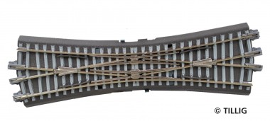 Tillig 83792 Bett.-Gl. grau Doppelkreuzgsw. o. Antr. 