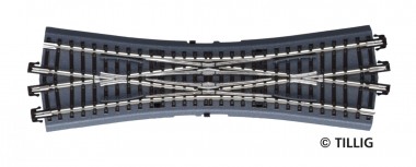 Tillig 83793 Bett.-Gl. braun Doppelkreuzgsw. o. Antr. 