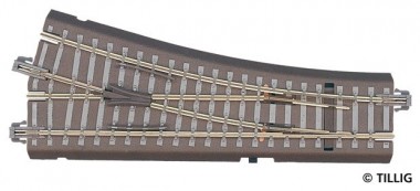 Tillig 83816 Handweich. re. m.Bett. gr. 15° L=129,5mm 