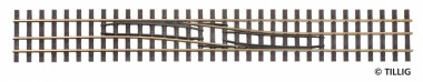 Tillig 85185 Gleiswechs. links/rechts H0-H0e, L=228mm 
