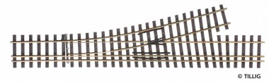 Tillig 85194 Dreischie. Schmalspurw. li. 15°, L=228mm 