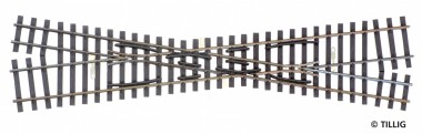 Tillig 85260 Kreuzung H0 re. / H0e li. 15° , L=232mm 