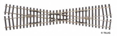 Tillig 85262 Kreuzung Ho li. / H0m re. 15° , L=232 mm 