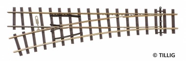 Tillig 85632 H0m Hand-Weiche links 18° , L=155mm 