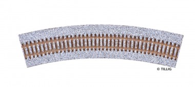 Tillig 86355 Gleisbett. gebogen R3 (R31/R32), hell 