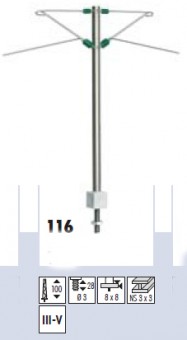 Sommerfeldt 116 H-Profil-Mittelmast 68mm 