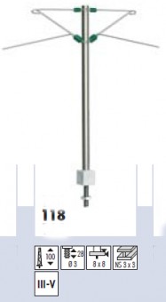 Sommerfeldt 118 H-Profil-Mittelmast 57mm 